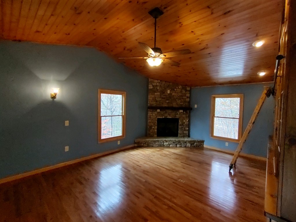 Another Family Room With Stone Fireplace