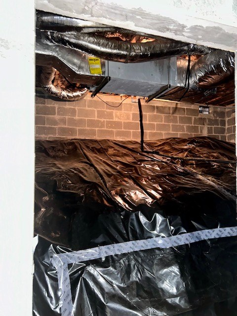 All New Insulation In Crawl Space 