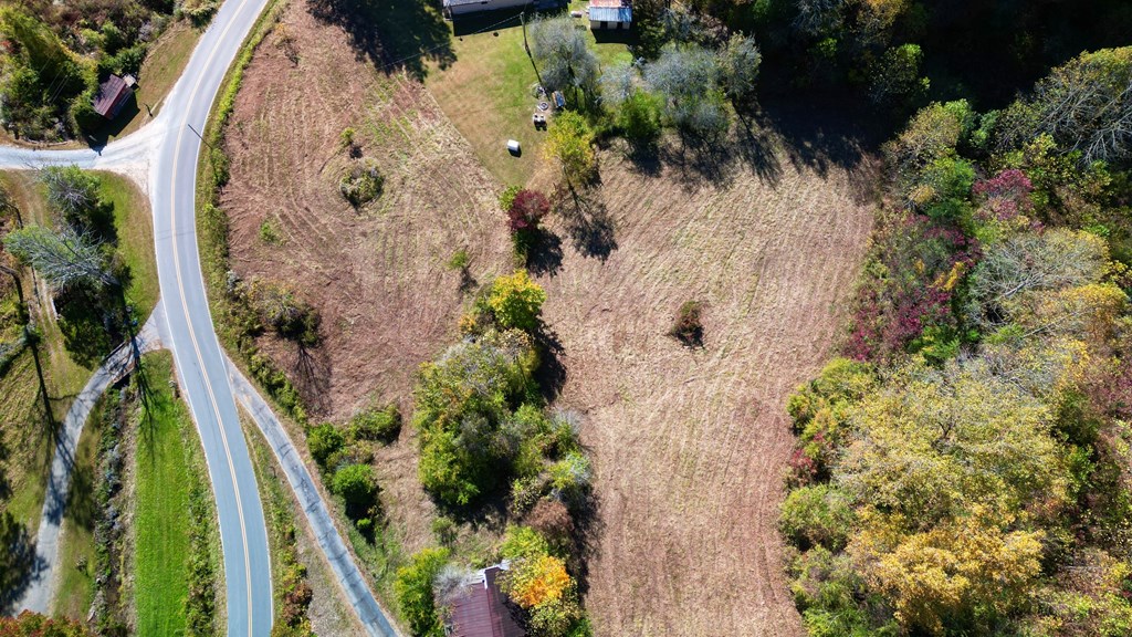 Drone shot of road frontage & first pasture/field 